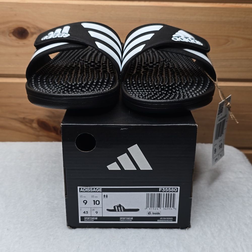 NIB Men's Adidas Adissage Sport Slides Sz M9 / W10 - Picture 8 of 8